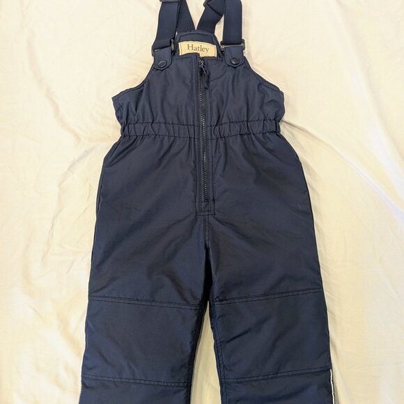 Hatley Baby Snow Bibs Overalls Snowsuit Navy Blue Size 4T NWOT Fleece Lined Zip - Picture 1 of 7